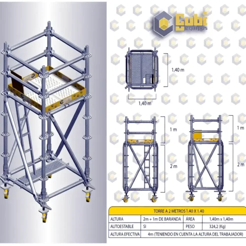alquiler de andamio certificado